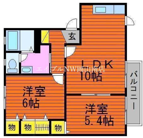 備前西市駅 徒歩21分 2階の物件間取画像